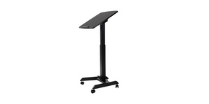 Skrivbord svart, litet höj- och sänkbart, gasfjäder, Sitt&Stå, Offix